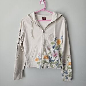 Y2K Vintage Lucky Brand Floral Embroidered Hoodie